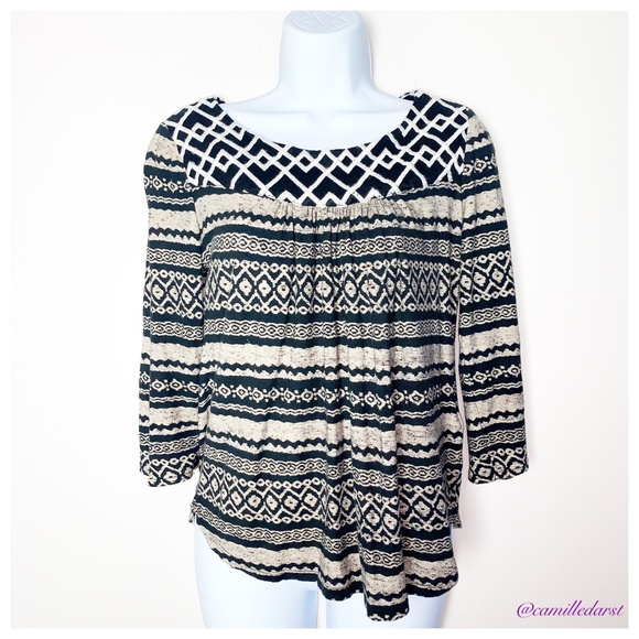 Lucky Brand Tops - 4 for $10 LUCKY BRAND 3/4 sleeve chevron women Top